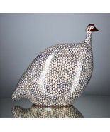 Les Ceramiques de Lussan Small Ceramic Guinea Fowl - White with Blue Spots - €156,11 EUR