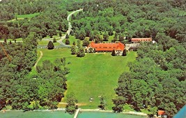Angola Indiana~Potawatomi Inn ~Pokagon State Park~Aerial View Postcard - £6.81 GBP