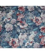 VTG Atelier Watercolor Floral Scotchgard Decorator Fabric BTY 56&quot; W Med ... - $20.50 CAD