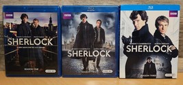 Sherlock BBC Series Seasons 1, 2, &amp; 3 Blu-Ray - £19.32 GBP
