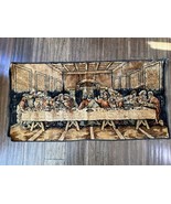 Antique Last Supper Tapestry Made In Italy 38” X 19” Wall Hanging NB2 - €16,76 EUR