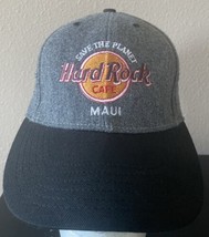 Vintage Gray 1990’s Hard Rock Cafe Maui Save The Planet Adjustable Snapback Hat - £23.70 GBP