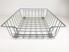 Metal Wire Paper Tray Mid Century Organizer Holder Desk In Out Basket 10x14 - £7.01 GBP