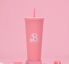 Starbucks Design 710ml Barbie Cup 24oz Tumbler With Straw Pink Water Bot... - £23.76 GBP