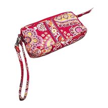 Vera Bradley Clutch Wristlet Pink Paisley Raspberry Fizz Handbag Purse - $11.67