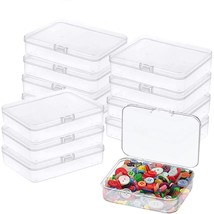 12 Pcs Mini Plastic Storage Containers Box With Lid, 5X4X1.3 Inches Clear Rectan - £16.96 GBP