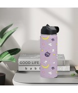Cat Bunny Star Moon Anime Purple Water Insulated Bottles With Straw Lid ... - $36.76 CAD