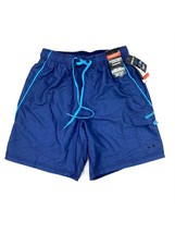 Speedo Men&#39;s Performance Marina 9&quot; Swim Trunks in Heather Blue-Size Small - £19.98 GBP