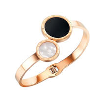 Shell &amp; Acrylic 18K Rose Gold-Plated Bypass Bangle - £13.58 GBP