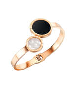 Shell &amp; Acrylic 18K Rose Gold-Plated Bypass Bangle - £13.36 GBP
