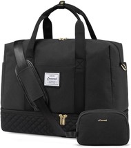 Travel Duffel Bag 18inch Weekender Bags for Women with Shoe Compartment 35L Carr - £45.14 GBP