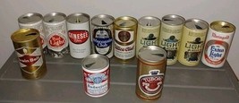 Vintage Beer Cans Lot of 12 EMPTY Open Mixed Brands Collection Genesee P... - $15.00