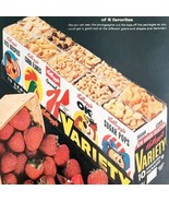 1963 Kelloggs Cereal Variety Sample Box Advertisement Breakfast Foods DW... - $41.35 CAD