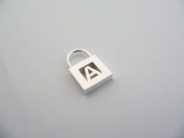 Tiffany &amp; Co Alphabet A Pendant Padlock Charm 4 Necklace Bracelet MINT L... - $398.00