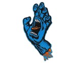 SCREAMING BLUE HAND IRON ON PATCH 3.5&quot; Santa Cruz Skateboard Embroidery ... - $5.95