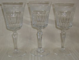 Rogaska Wine Goblets signed Retired Vintage , Set of 3 Wine Glasses - £54.36 GBP