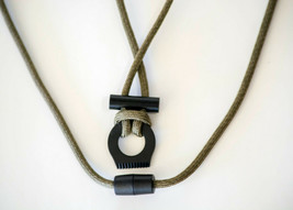 Breakaway Fire Starter Necklace With Khaki Fish&amp;Fire 550 Paracord Surviv... - $4.15