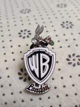 Vintage WB Warner Bros Lapel Hat Enamel Pin Bugs Bunny London Record Label Rare - £6.05 GBP