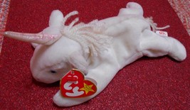 TY Beanie Baby - MYSTIC the Unicorn (irredescent horn), 8 inch, w/ERRORS, Rare - £422.01 GBP