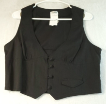Motherhood Maternity Vest Womens Size Small Black Cotton Sleeveless Button Front - £5.69 GBP