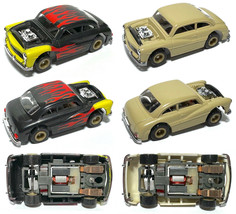 2pc New AFX&#39;tras BULLDOG Greased + Sleeper 1949 MERCURY Street Slot Cars... - £75.13 GBP