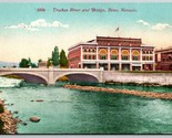 Truckee River and Bridge Reno Nevada NV UNP Unused DB Postcard E14 - $6.88