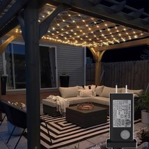 Eueasy Net Lights Outdoor, 270 Led Gazebo Lights, 10×10 Ft, Christmas - $852.76 MXN