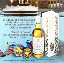 Dwear&#39;s White Label Scotch 1979 Advertisement Distillery Alcohol Christm... - $42.24 CAD