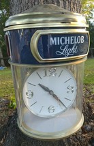 Vintage Michelob Beer Hanging Revolving Sign Bar Clock Anheuser Busch  A... - $170.91