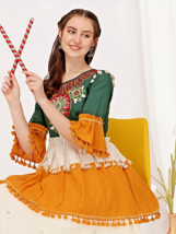 Navratri kedia Top for Dandia with beautiful embroidery Size-S to XXL,Da... - £30.00 GBP