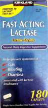 Kirkland Signature Fast Acting Lactase 180 Caplets EXP 03/2026 (Lactase ... - $24.05