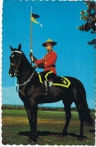 Canada Postcard RCMP Royal Canadian Mounted Police On Horse Pennant - £2.33 GBP