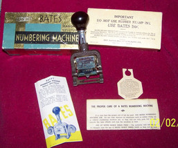 home/office/ vintage numbering machine {by.bates} - £13.45 GBP