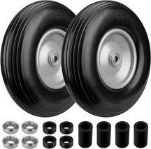 2Pack 4.00-6 Tire Flat Free Compatible with Generators Yard trailers Hand Trucks - £64.15 GBP