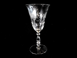 Lot of Four Cambridge Maryland Cut Crystal Clear Stem Water Goblets # 21470 - $28.66