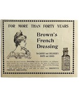 Brown&#39;s French Shoe Crown Dressing 1894 Advertisement Victorian Polish 1... - $28.05 CAD