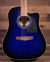 Ibanez PF15ECE Acoustic, Transparent Blue Sunburst - $249.99