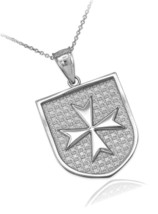 Sterling Silver Knights Hospitaller Maltese Cross Badge - $219.57