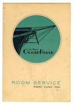 Del Webb&#39;s Ocean House Room Service Menu San Diego California 1960&#39;s - $47.47
