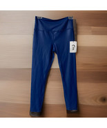 ZYIA ACTIVE Sz 6-8 Blue Metallic Light N Tight Active Gym Crop Capri Bot... - $504.64 MXN