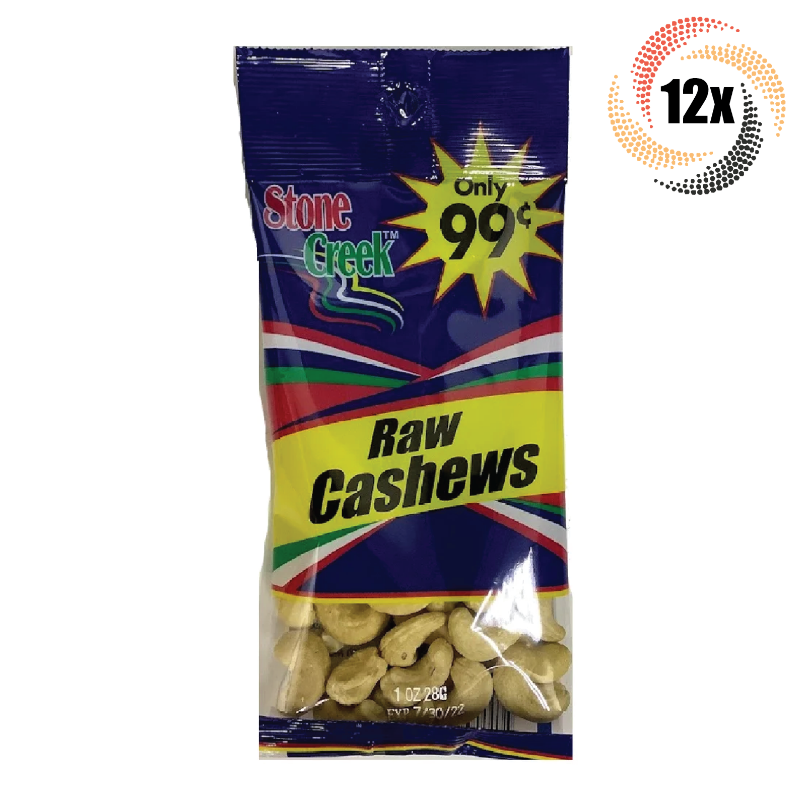 12x Bags Stone Creek High Quality Raw Cashews | 4.5oz | Fast Shipping - £18.14 GBP