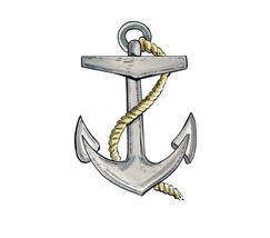 Ship Anchor Nautical Ocean Pirate Vinyl Decal Sticker - Auto Car Truck Cup Boat - £5.57 GBP+