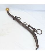 Antique Hames Draft Horse Vintage Iron Metal Brass Ball Pulling Wagon We... - $522.70 MXN