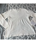 White Long Sleeve waffle top I love ugly - $35.00