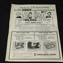 Vintage Print Ad 1955 Singer Junior Dressmaking Contest  Seventeen Magazine - £8.78 GBP