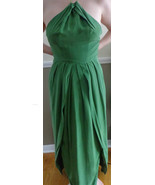 Addison Green Emerald Silk Halter Size Small/2 Maxi Dress  - $3,023.38 MXN