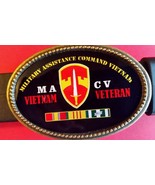Vietnam Veteran MILITARY ASSISTANCE COMMAND VIETNAM -Epoxy Photo Belt Bu... - $24.24 CAD