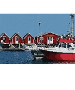 pepita Needlepoint Canvas: Going Fishing, 12&quot; x 8&quot; - £62.90 GBP