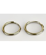 14K Yellow Gold DAINTY Hoop Earrings 0.28 Grams - $48.00