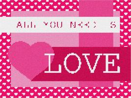 Pepita Needlepoint Canvas: All You Need is Love, 12&quot; x 9&quot; - £67.56 GBP+